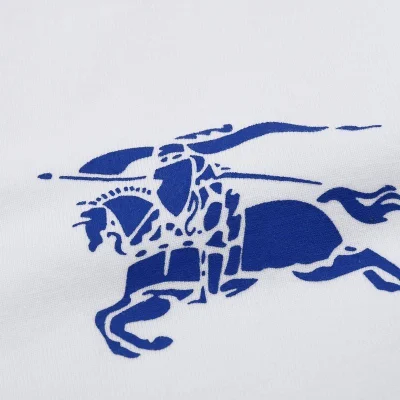 Футболка Burberry With Blue Rider Logo And Text "White" фото № 3