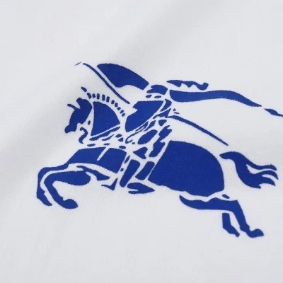 Футболка Burberry With Blue Rider Logo And Text "White" фото № 5