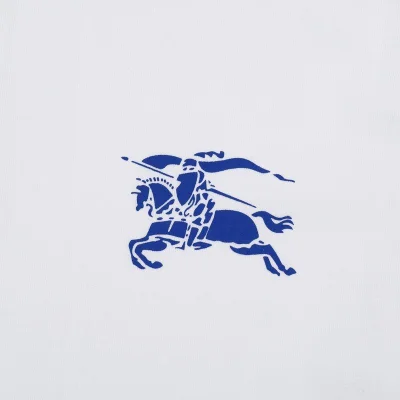 Футболка Burberry With Blue Rider Logo And Text "White" фото № 6