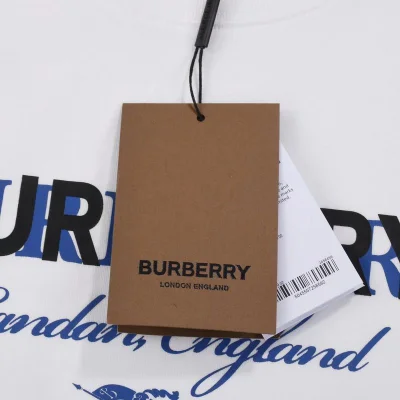 Футболка Burberry With Blue Rider And Text Logo "White" фото № 3