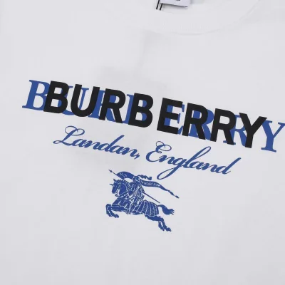 Футболка Burberry With Blue Rider And Text Logo "White" фото № 7