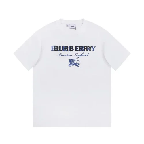 Футболка Burberry With Blue Rider And Text Logo "White"
