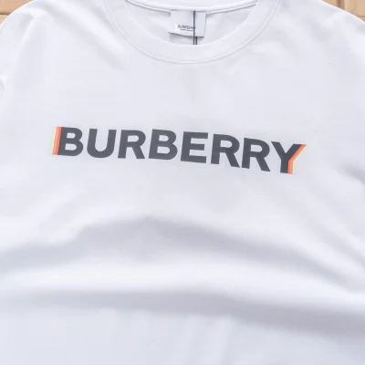 Футбола Burberry Logo Inscription With Side Borders "White" фото № 3