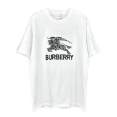 Футболка Burberry Frontside Print Big Black Warrior On The Horse "White"