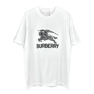 Футболка Burberry Frontside Print Big Black Warrior On The Horse "White"