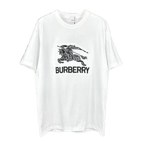 Футболка Burberry Frontside Print Big Black Warrior On The Horse "White"