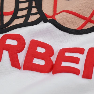 Футболка Burberry With Bright Inscription And Toy Print "White" фото № 5