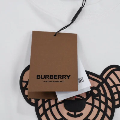 Футболка Burberry With Bright Inscription And Toy Print "White" фото № 2