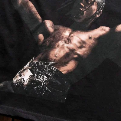 Футболка Cactus Jack Merch Man With Wide Belt "Black" фото № 6