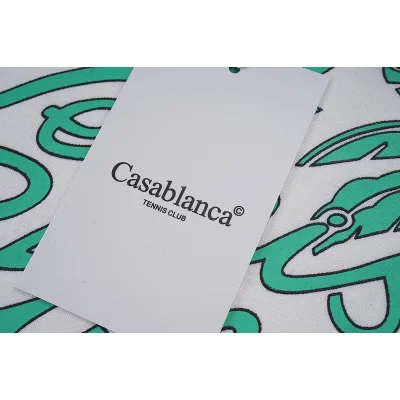 Футболка Casablanca Big Palm Trees And Inscription Tennis Club "White" фото № 5