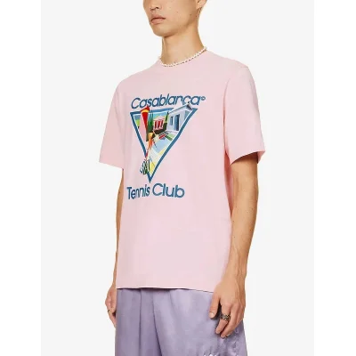 Футболка Casablanca Image Inside Triangle And Inscription Tennis Club "Pink" фото № 5