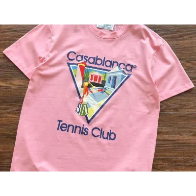 Футболка Casablanca Image Inside Triangle And Inscription Tennis Club "Pink" фото № 2