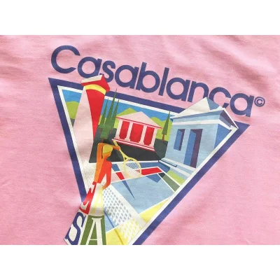 Футболка Casablanca Image Inside Triangle And Inscription Tennis Club "Pink" фото № 3