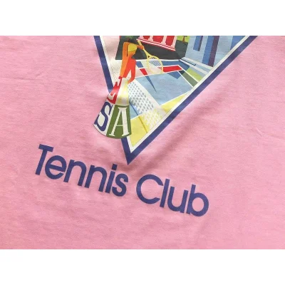 Футболка Casablanca Image Inside Triangle And Inscription Tennis Club "Pink" фото № 4