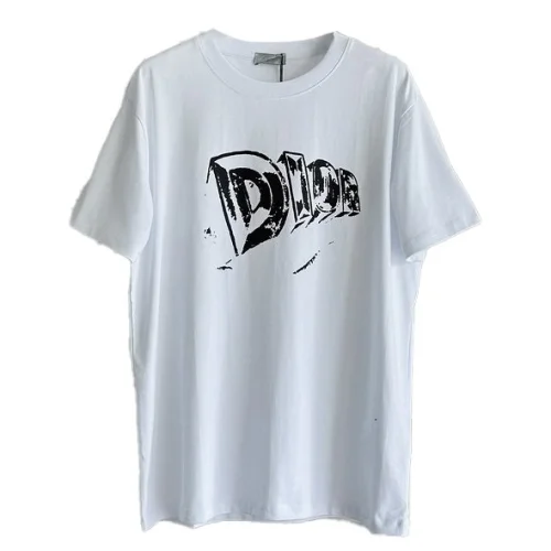 Футболка Christian Dior With Text Logo Print "White"