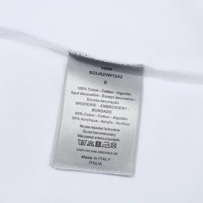 Футболка Christian Dior Flower Logo "White" фото № 2