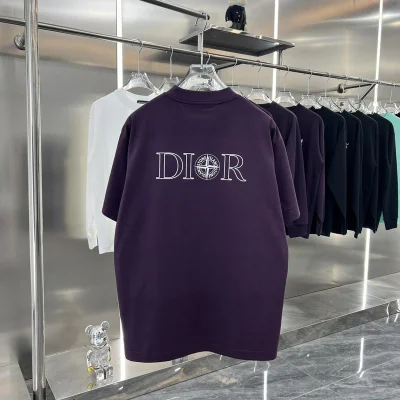 Футболка Christian Dior Logo Dior Compass "Purple" фото № 6