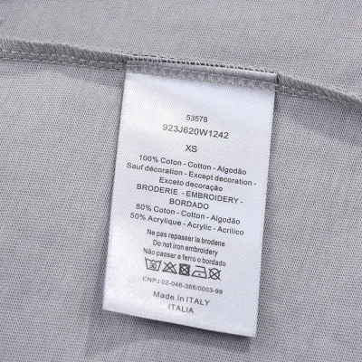 Футболка Christian Dior Fluffy Logo "Gray" фото № 3