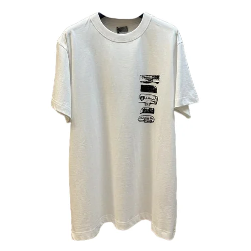 Футболка Christian Dior Contrast Print Transports "White"
