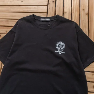 Футболка Chrome Hearts Big Back Logo And Rounded Inscription "Black" фото № 2