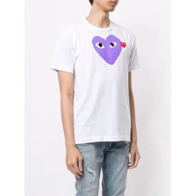 Футболка Comme des Garçons Play Purple Heart Eyes "White" фото № 5 Футболка Comme des Garçons Play Purple Heart Eyes "White" фото № 5