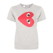 Футболка Comme des Garçons Play Rotate Heart Eyes "Gray"