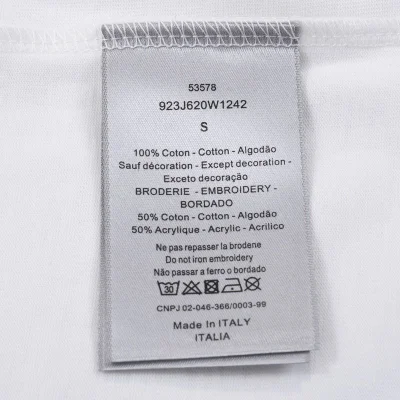 Футболка Dior With Three-Dimensional Text Logo Print "White" фото № 3