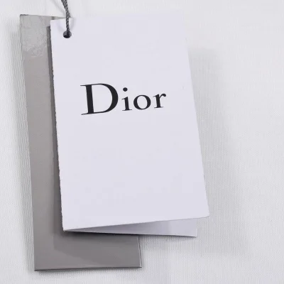 Футболка Dior With Three-Dimensional Text Logo Print "White" фото № 4