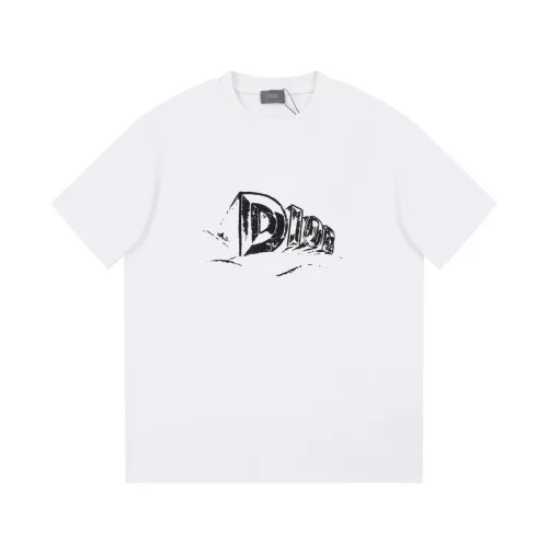 Футболка Dior With Three-Dimensional Text Logo Print "White"
