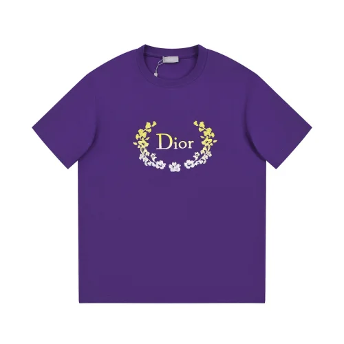Футболка Dior With Wreath Of Flowers "Violet"