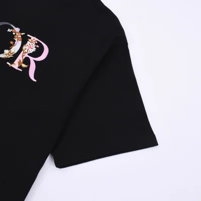 Футболка Dior Brand Letters With Colors "Black" фото № 6