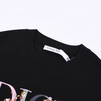 Футболка Dior Brand Letters With Colors "Black" фото № 8