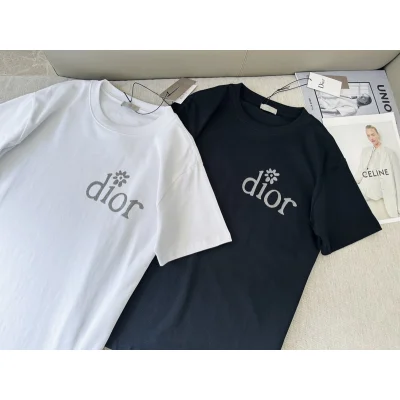 Футболка Dior With A Flower "White" фото № 6
