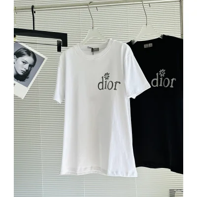 Футболка Dior With A Flower "White" фото № 4