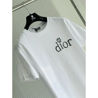 Футболка Dior With A Flower "White" фото № 3