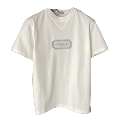 Футболка Dior With Brand Name Plate "White"