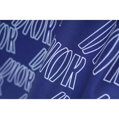 Футболка Dior With Monotonous Inscriptions "Blue" фото № 9
