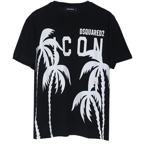 Футболка Dsquared2 With Palm Trees "Black"