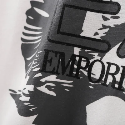 Футболка Emporio Armani Numbers And Bird "White" фото № 4