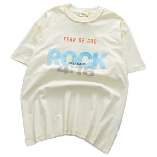 Футболка Fear Of God Rock "Cream"