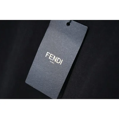 Футболка Fendi Plain With Small Logo "Black" фото № 6