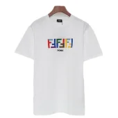 Футболка Fendi Multicolor Logo Symbols "White"