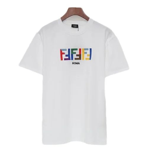 Футболка Fendi Multicolor Logo Symbols "White"