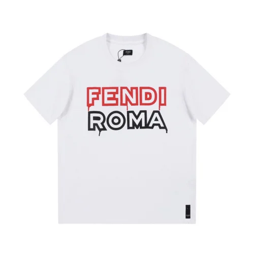 Футболка Fendi With The Inscription Of The Brand Logo "White"
