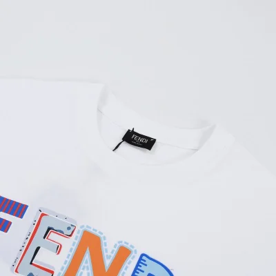 Футболка Fendi Text Graphic Logo "White" фото № 2