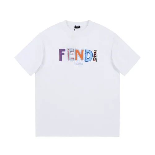 Футболка Fendi Text Graphic Logo "White"