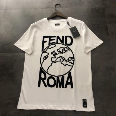 Футболка Fendi Print Planet "White" фото № 4