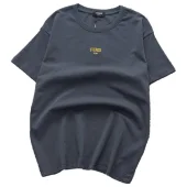 Футболка Fendi With Yellow Text Logo "Gray"