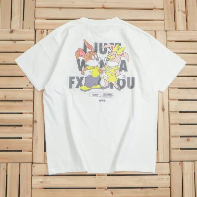 Футболка FR2 Pair Of Rabbits Above Inscription "White" фото № 2