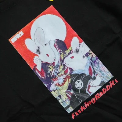 Футболка FR2 Japan Rabbits WIth Sun "Black" фото № 5